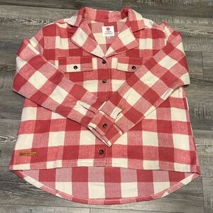 Pink, button up shacket, plus size 2x